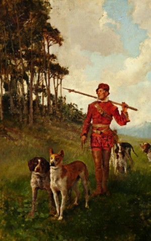 Montero con perros